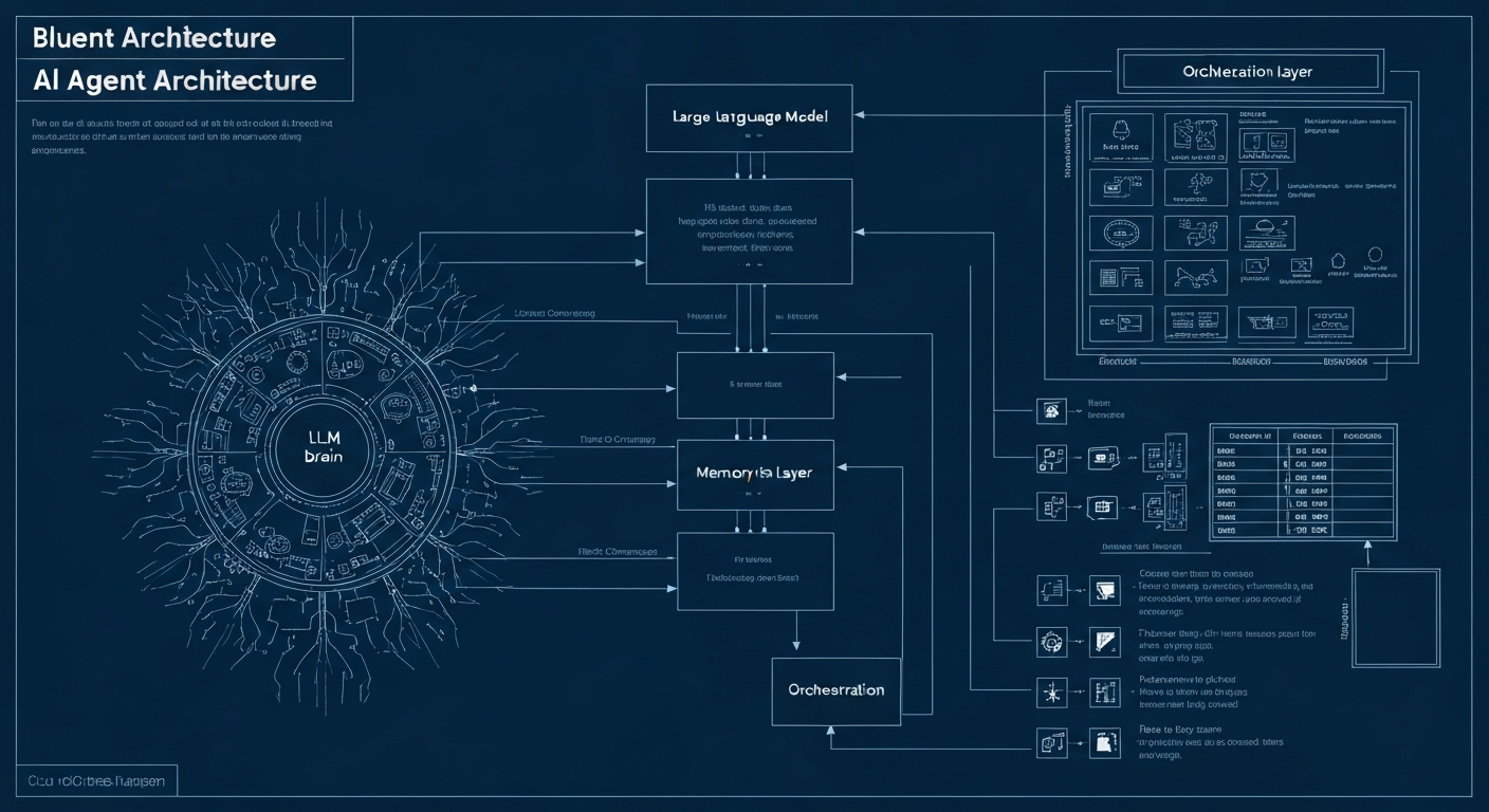 AI Agent Architectuur Uitgelegd: LLM, Tools, Memory & Orchestratie